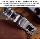 Luxury Men's Diver Steel 200m Waterproof Ceramic Bezel Analog Luminous Quartz Watch