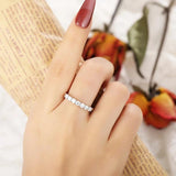 Stunning  VVS1 D Colour 100% Moissanite Diamond Eternity 925 Sterling Silver Wedding Engagement Rings for Women