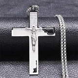 Cross Christian Church Prayer Necklace - Stainless Steel Gold Colour Bible Amulet Necklaces Jewellery - The Jewellery Supermarket