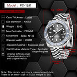 Brand Luxury 40mm Diver Automatic Watches for Men - NH35 Movement Sapphire Glass Men's Mechanical Wristwatches