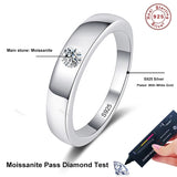 D Colour VVS1 Moissanite Diamond Sterling Silver 925 Wedding Engagement Ring