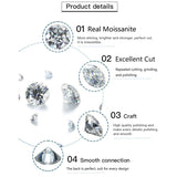 New Sparkling 1CT 6.5mm Moissanite Diamonds Screw Back Earrings for Women/Men - Sterling Silver Fine Jewellery - The Jewellery Supermarket