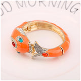 New Unique Design 6 Colours Gold Plated with Full AAA Rhinestones Dolphin Animal Enamel Statement Bracelet Bangle - The Jewellery Supermarket