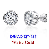 Dazzling 0.5-3ct Moissanite Diamond Sterling Silver Stud Earrings for Women Men
