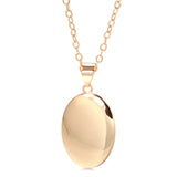 14K Rolled Gold Minimalist Oval Geometric High Quality Fashion Pendant Necklace
