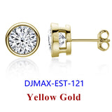 Dazzling 0.5-3ct Moissanite Diamond Sterling Silver Stud Earrings for Women Men