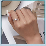 Geometric Silver Quality Shell Pearl Pave Setting AAA Zircon Diamonds Ring