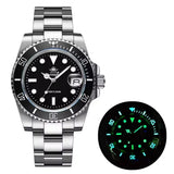 Luxury Brand 41mm Ceramic Bezel Classic Stainless Steel BGW9 Luminous Date Business 20Bar Dive Quartz Wristwatches