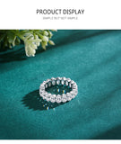 Luxury Dazzling Full Oval AAAA Lab Created Diamonds 925 Sterling Silver Ring