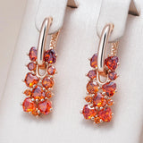 14K Gold Filled Pink Red Green Blue Purple AAA Zircon Crystals Earrings Fine Jewellery