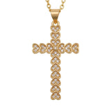 New Religious Jewellery Jesus Cross Pendant Necklace Inlaid with Quality Zircon Women's Necklace Ideal Gift - The Jewellery Supermarket