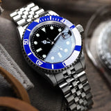 Stainless Steel Dive Automatic Sapphire Crystal Rotating Bezel Luminous Mechanical Watch