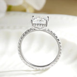 2.6cttw Princess Cut VVS1 D Colour Solitaire Moissanite Diamond Silver Engagement Ring