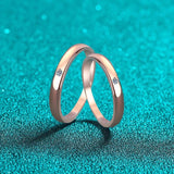 Wonderful Moissanite Diamond Rings for Women Men 925 Silver With Champagne Gold Plated Couple Rings Fine Jewellery