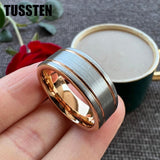 New Arrival Grooved Polished Finish Trendy Tungsten Fashion Engagement Wedding Rings for Men and Women - The Jewellery Supermarket
