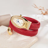 Latest Snake Bracelet Ladies Quartz watch Snake Zodiac Lucky Bracelet  Fashion personality Diamond Leather strap