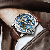 New Unique Design Skeleton Dial Mechanical Watch - Men's Waterproof Luminous Date Automatic Watches - The Jewellery Supermarket