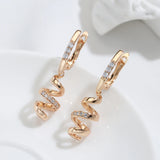 14 Gold Filled Drop Earrings AAA Lab Created Zircon Diamonds Rotate Earrings