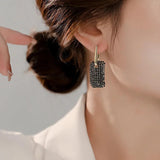 New Fashion Trend Unique Design Elegant Exquisite Light Luxury Black Zircon Crystals Geometric Earrings - Female Party Jewellery - The Jewellery Supermarket