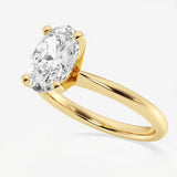 2 Carat Oval VVS1 D Colour 925 Sterling Silver Classic, Simple, Stylish and Shining Moissanite Rings for women