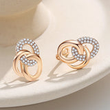 14 Karat Gold Filled Unique AAA Zircon Diamonds Full Paved Multi-Hoop Earrings For Women