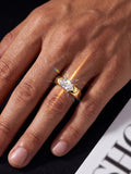 Fashion Real 1CT Marquise Cut VVS1 D Colour Moissanite Ring Fine Jewellery