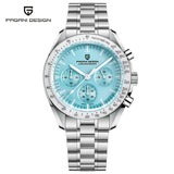 Luxury Chronograph AR Sapphire Mirror Ceramic Bezel New Moon Men's Quartz Watches
