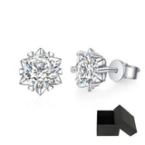 Stunning WGP 0.3-2CT Real Moissanite Diamonds Stud Earrings for Women - Sparkling Sterling Silver Fine Jewellery - The Jewellery Supermarket