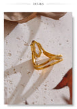 18K Gold Plated Stainless Steel AAA Zirconia Diamond  Delicate Ring Exquisite Fashion Jewellery