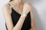Top Brand Elegant Bohemian Style Women Watches  Simple Stainless Steel Mesh Strap Quartz Fashion Bracelet Watches