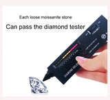 S925 Silver D VVS1 100% Real Moissanite Ring Adjustable Size Pass Diamond with GRA Certificate 18K Plating Rings