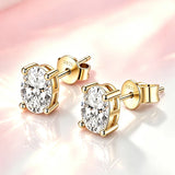 0.5~2.0ct Variious Cuts  Moissanite Diamond Stud Earrings Silver with GRA Certificate