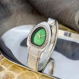 Selection of Snake Watches: Honeycomb Bullet Texture Dial Single-Coil Snake Bangle