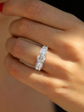 Real 1CT Round VVS1 D Colour Moissanite Diamond Ring Luxury Fine Jewellery