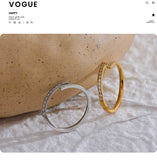 18K Gold Plated Exquisite Minimalist AAA Cubic Zirconia Diamonds Stainless Steel Ring