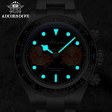 New Luxury Men Waterproof 100m Ceramic Bezel Luminous Steel Quartz Diver Watch