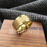 Polished Brushed Flat 10MM 12MM Classic Tungsten Men Women Wedding Ring Comfort Fit