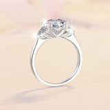Popular Snowflake 4-Claw D Colour 1/2CT Moissanite Diamond S925 Sterling Silver Rings for Women Wedding Jewellery