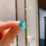 Luxury Paraiba Tourmaline Gemstone Drop Earrings/Pendant/Necklace/Ring - Wedding Statement Jewellery Sets - The Jewellery Supermarket