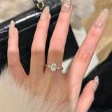 Exquisite GRA Certified 2CT Oval Cut Moissanite Diamonds Engagement Wedding Ladies Rings 925 Silver Fine Jewellery