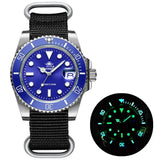 316L Stainless Steel 200M Diver Super Luminous Hands Calendar Display Quartz Watch