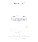 New Design Sterling Silver Double Layer Line Round AAAA Lab Created Diamond Ring