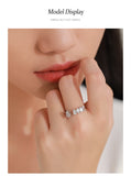 Elegant 925 Sterling Silver Pear shape AAAA Lab Created Diamonds Open Rings