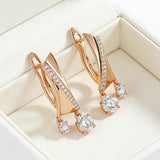 Dazzling 14K Gold Filled AAA Zircon Diamonds Dangle Earrings Fine Jewellery