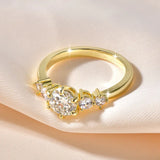 Elegant VVS1  D Colur 1.0CT 6.5MM D Moissanite Diamond Rings Exquisite Jewellery