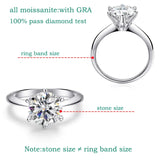 Dazzling 0.5-5CT VVS1 D Colour Moissanite Diamond Solitaire Sterling Silver Ring