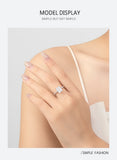 Luxury Princess Cut Shiny AAAA Lab Created Diamond Sterling Silver Classic Ring