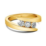 Superb 3 Stone Moissanite Diamonds Rings For Woman With Certificate Luxury 925 Silver Engagement Wedding Jewellery