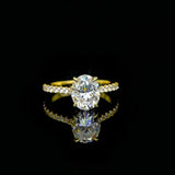 Amazing 3CT Oval Cut Moissanite 925 Sterling Sliver Vintage Engagement Wedding Ring