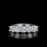 Stunning  VVS1 D Colour 100% Moissanite Diamond Eternity 925 Sterling Silver Wedding Engagement Rings for Women